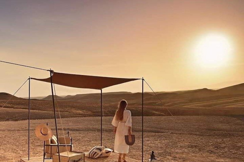 Marrakech to Agafay Desert Sunset: Camel Ride & Dinner Show 4