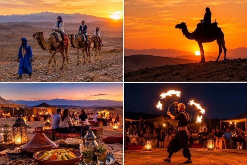 Marrakech: Agafay Desert Sunset Camel Ride, Dinner & Fire Show 5
