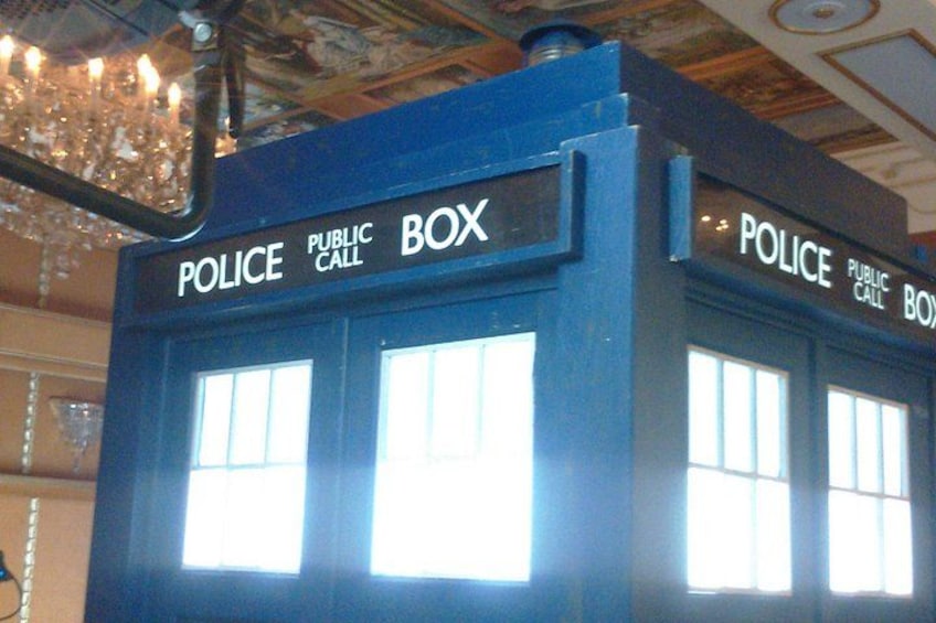 A behind the scene photograph of one of our guides filming with the Doctor Who crew. 5