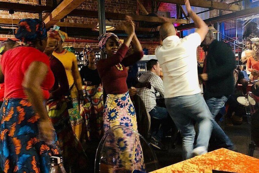 Join in the traditional dancing to sounds of djembe drums and percussions. 2