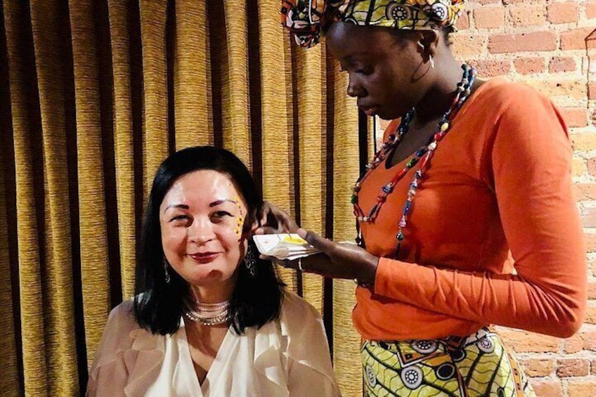 African Face painting by traditional face painting artists. 3