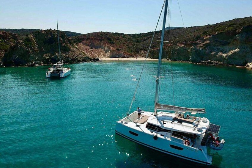 Private Catamaran Half Day Afternoon Cruise with Sunset: Kleftiko 2