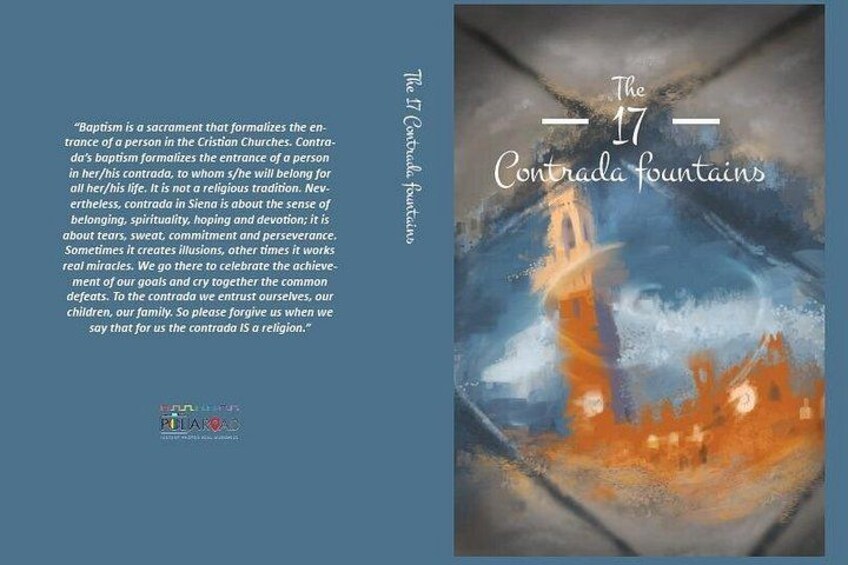 Buchcover mit einem Zitat über die Taufe und einer Darstellung einer Kirche mit einem Glockenturm. 2