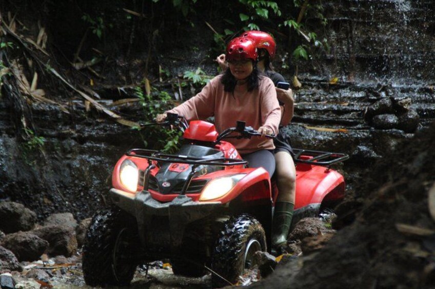 Ubud ATV Quad Bike Tunnel Waterfall Tour 3