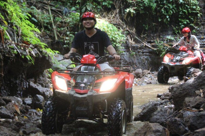 Ubud ATV Quad Bike Tunnel Waterfall Tour 2