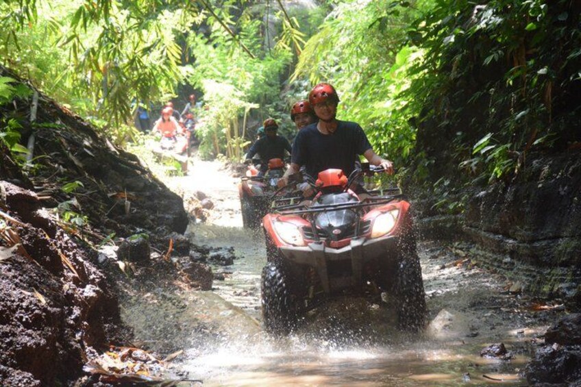 Ubud ATV Quad Bike Tunnel Waterfall Tour 5