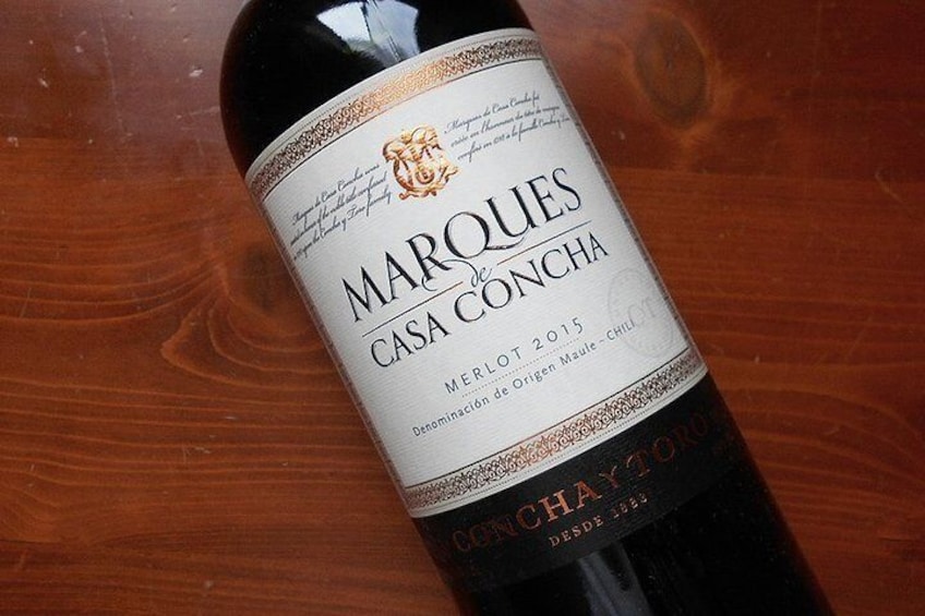A bottle of Marquès Casa Concha wine from 2015. 1