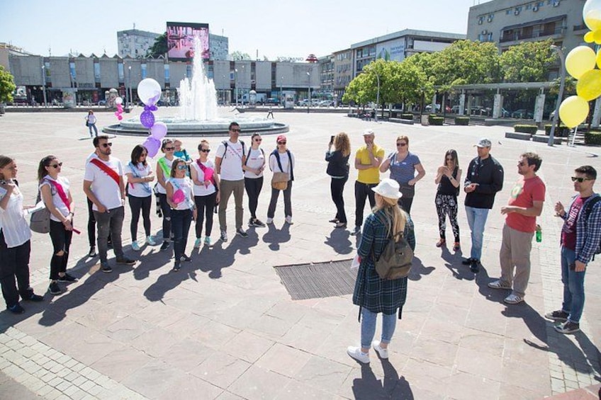 Starting point - Trg Nezavisnosti at the fountain - Podgorica 4