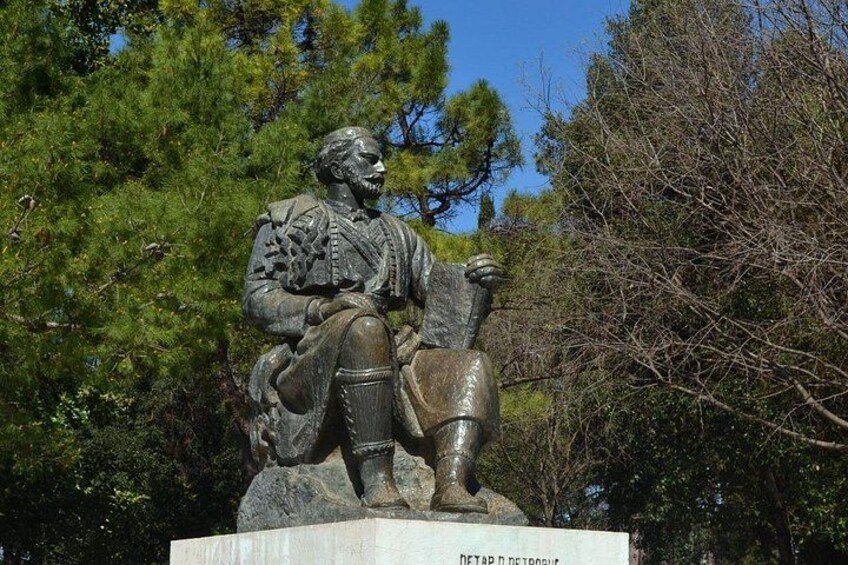 Petar II Petrovic Njegos - monument at city park 3