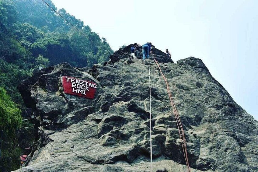 The training grounds for beginner rock climbers of the Himalayan mountaineering institute ,The Tenzing Rock. 4