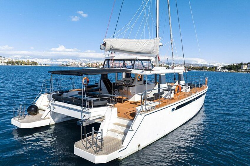 Comfort Max Catamaran Caldera Cruise with BBQ and Drinks 2