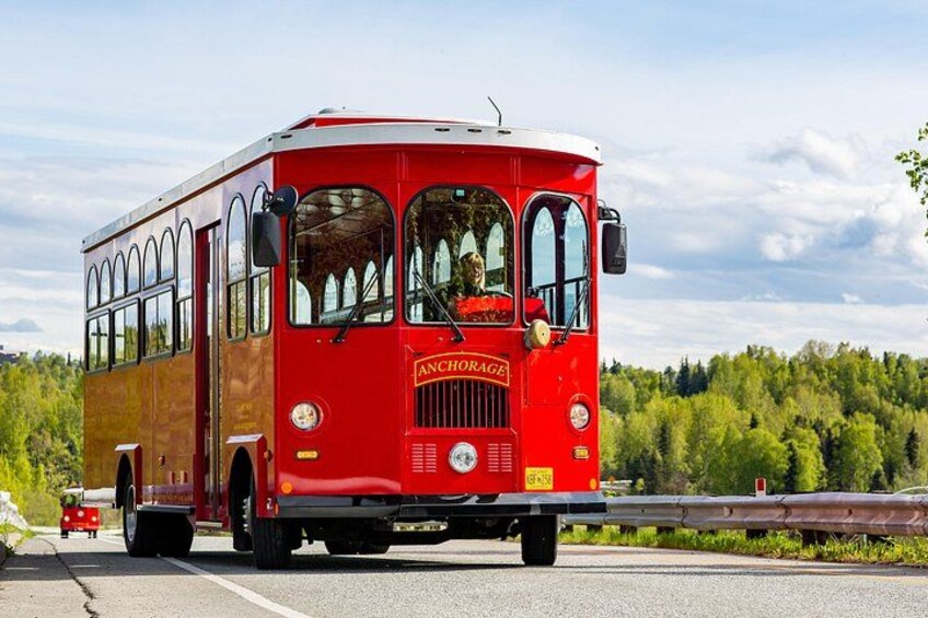 Trolleys driving on route 2