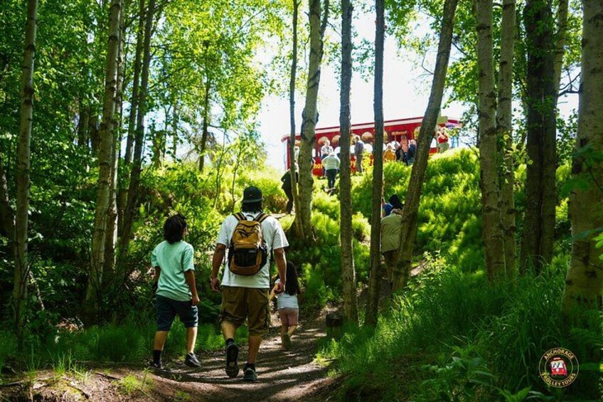 Guests exploring earthquake park 1