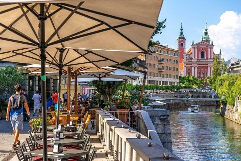 Ljubljana Riverbank Cafe