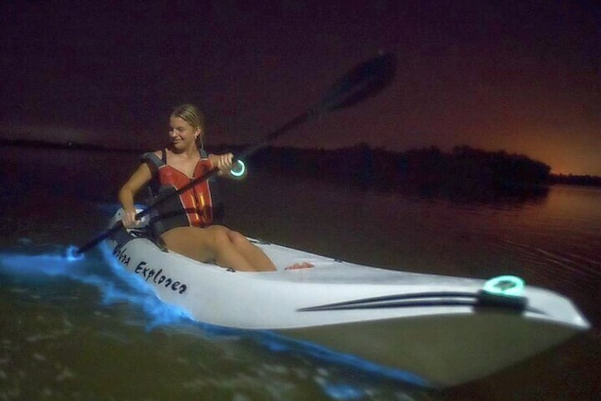Bioluminescent Kayak in Cocoa Beach Florida on an amazing kayak tour with Fin Expeditions. 1