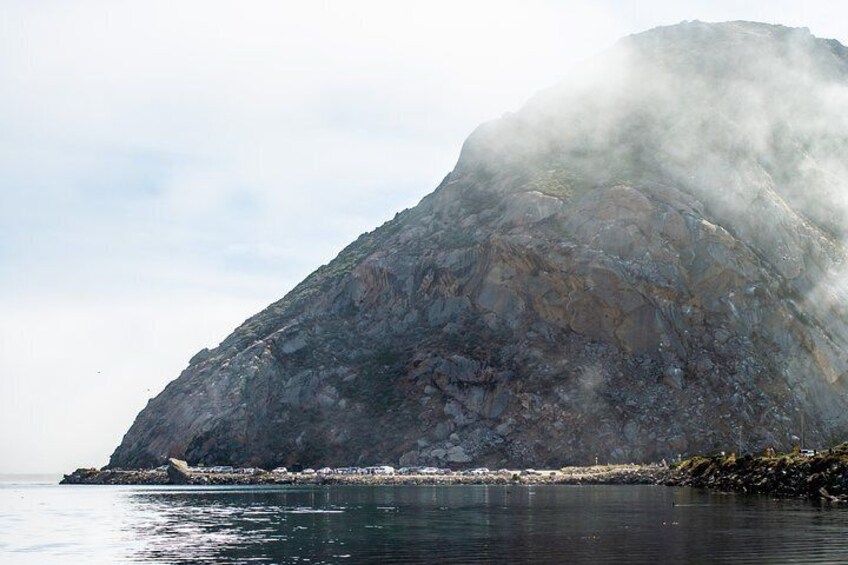 The calm waters where the otters play below the ever watchful Morro Rock