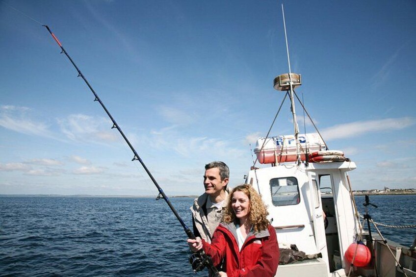 Deep sea fishing from Inisheer, Aran Islands. Galway. Private guided. 5 hours. 2