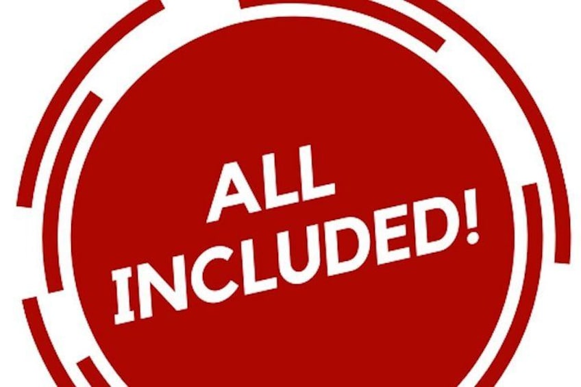 Un segnale rosso circolare con il testo 'ALL INCLUDED!' 2