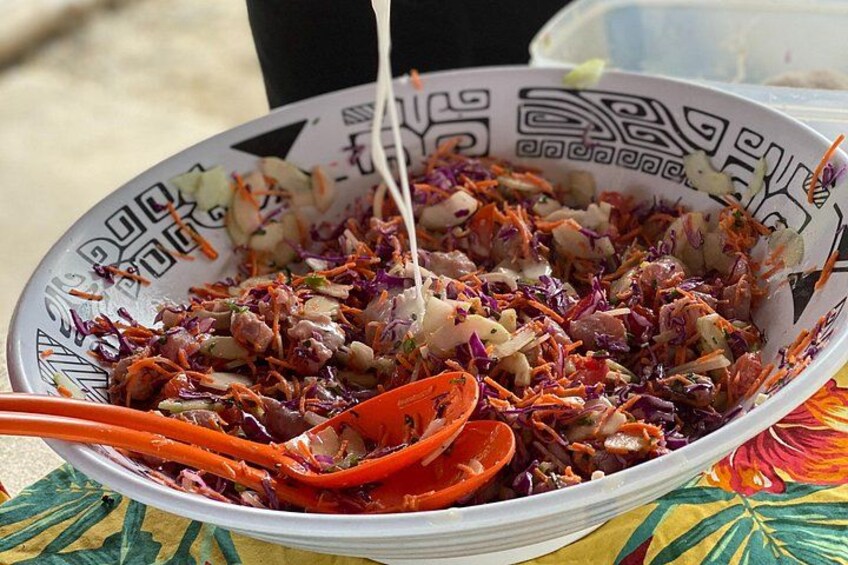 Tahitian Salad with coconut milk 3