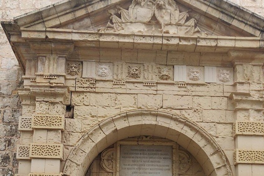 The beautiful architecture of the Creeks Gate in Mdina 2