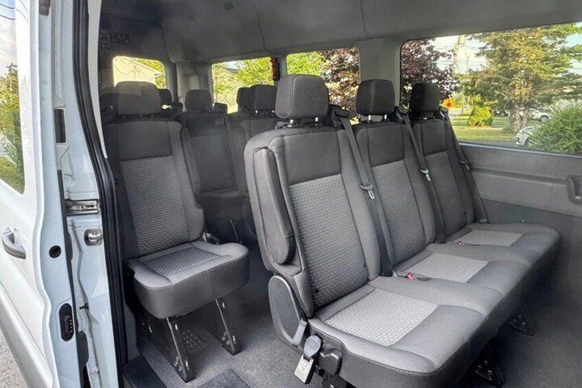 Easy Enter and Exit of Van with Four Guests Minimum to Ten Guests Maximum...My Competitors put 14 in same Van !! 4