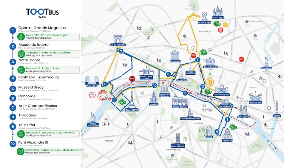 Tootbus Paris Discovery Hop-on Hop-off & By Night bus tour 3