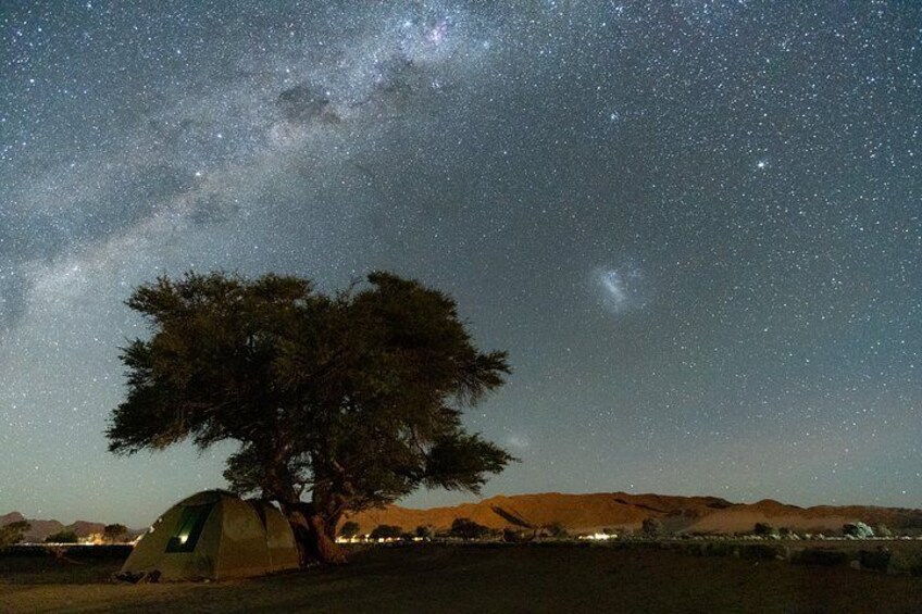 Camp out under the milky way in the Namib Desert