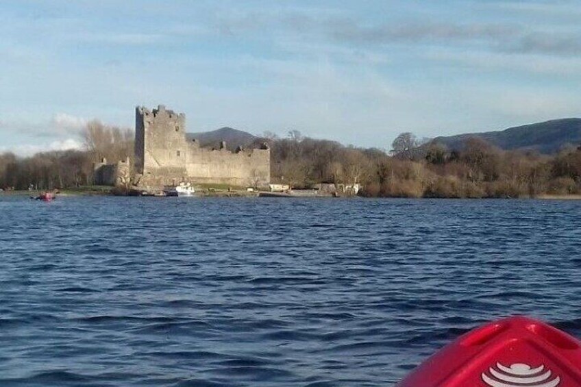 A castle by a body of water. 3
