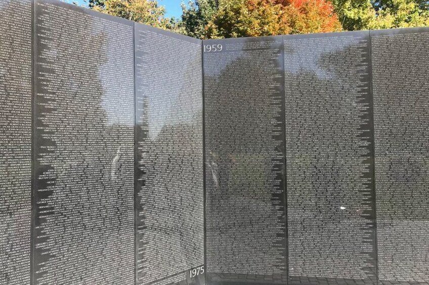 The Wall at the Vietnam Veteran’s Memorial