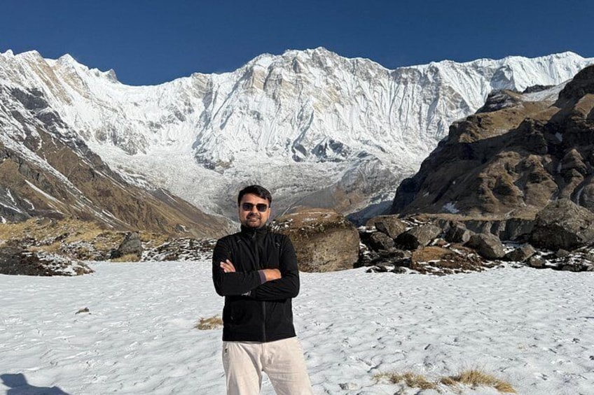 A short walk around base camp after landing… the mountain views are unreal from every angle. 3