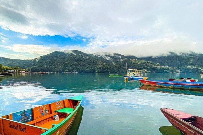 Natural lake in pokhara it called Fewa Lake 1