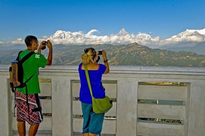 Guests enjoying view from World Peace Stupa 4