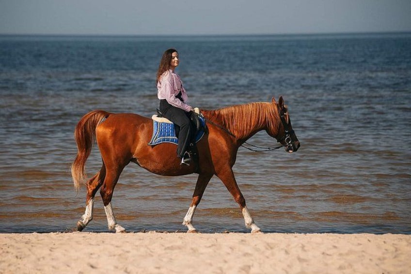 Private Horse Riding on the Beach in Riga 1