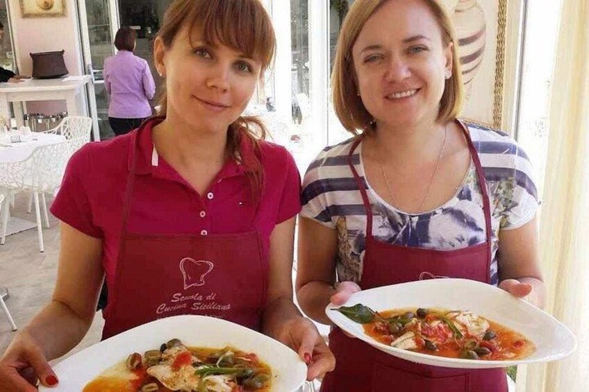 Sea View Sicilian Cooking Class & Taormina Market with Chef Mimmo 2