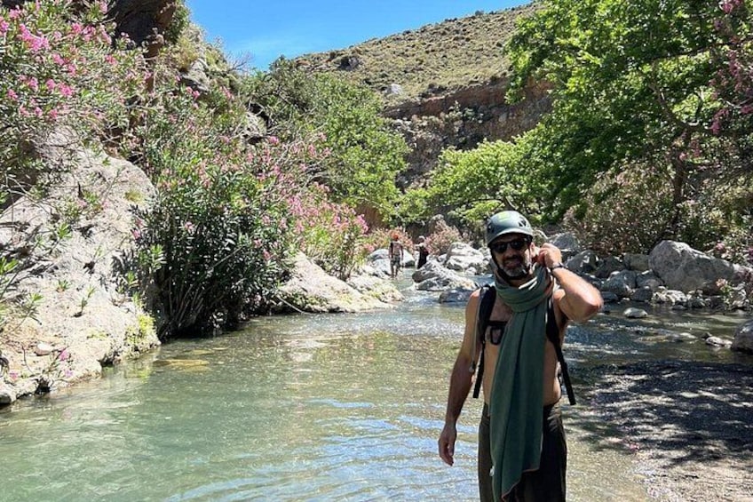 River Trekking at Kourtaliotiko Gorge Waterfalls to Preveli Beach 5