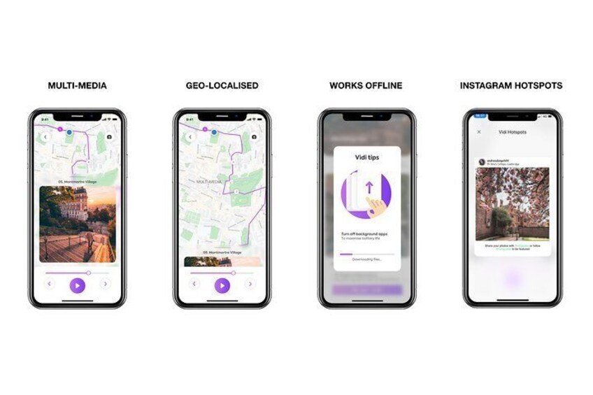 Vidi Guides app features