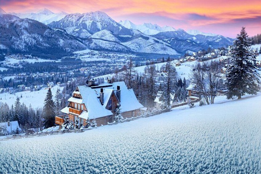 Typical winter scenery in Zakopane 1