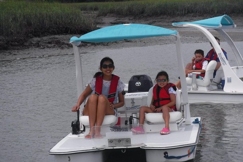 Drive your Own 2 Seat Fun Go Cat Boat on Marco Island 1