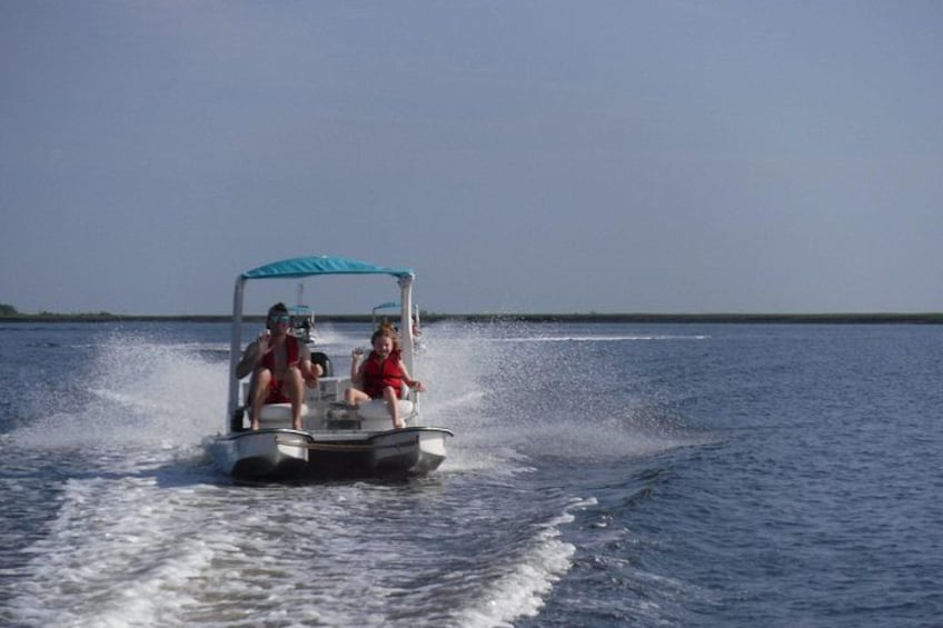 Drive your Own 2 Seat Fun Go Cat Boat on Marco Island 2