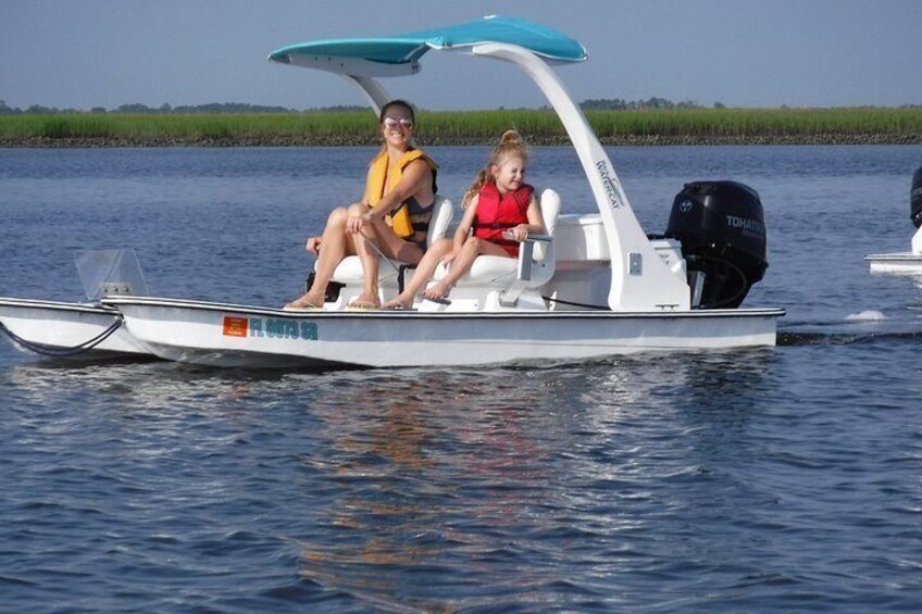 Drive your Own 2 Seat Fun Go Cat Boat on Marco Island 2