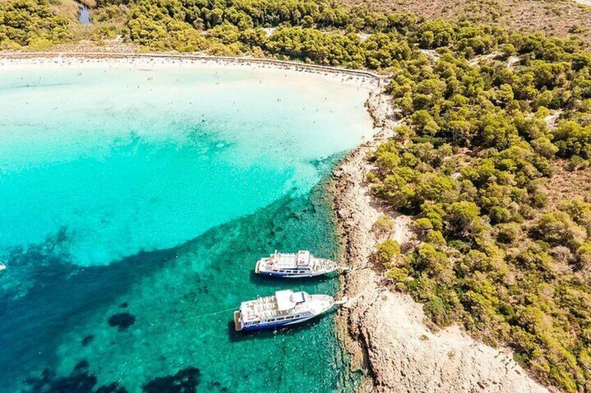 Our boats on Son Saura beach. 5