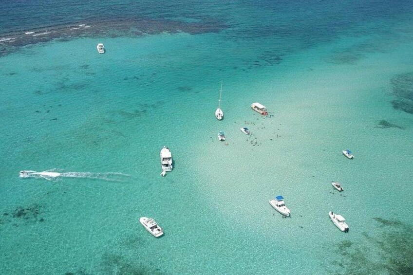 Aerial image of Stingray City in Grand Cayman 2
