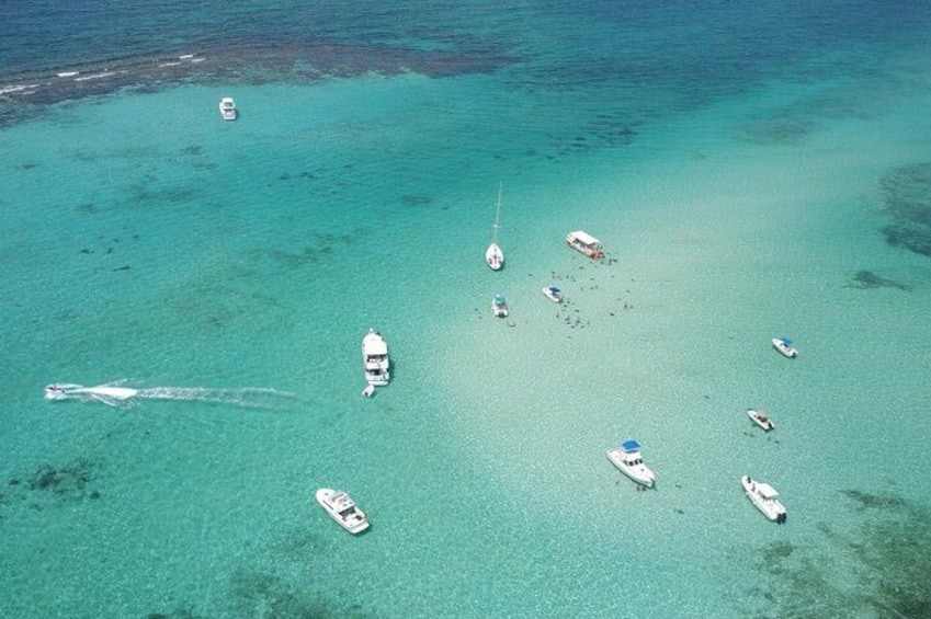 Aerial image of Stingray City in Grand Cayman 2