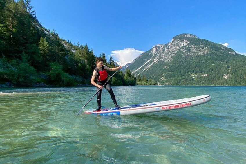 Paddleboarding tour on Lake Predil, Bovec SUP 2