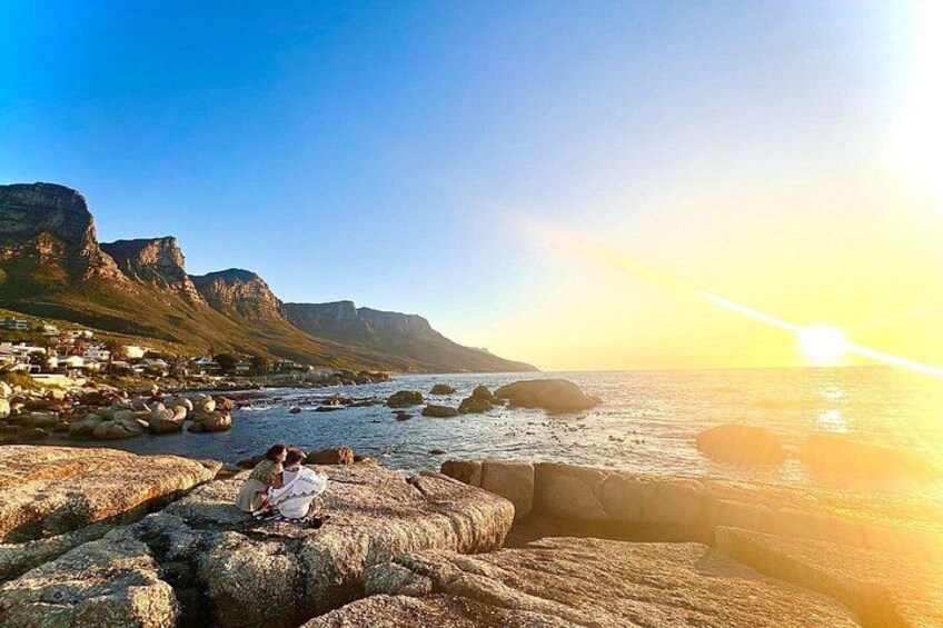Sun setting over the beach in Cape Town 2