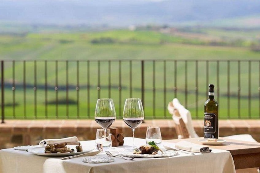 Lunch with a view in our Exclusive Brunello wine Tour 1