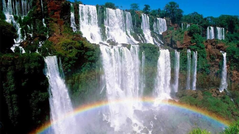 Rainbow seen at the Iguazu Falls in  Buenos Aires, Argentina