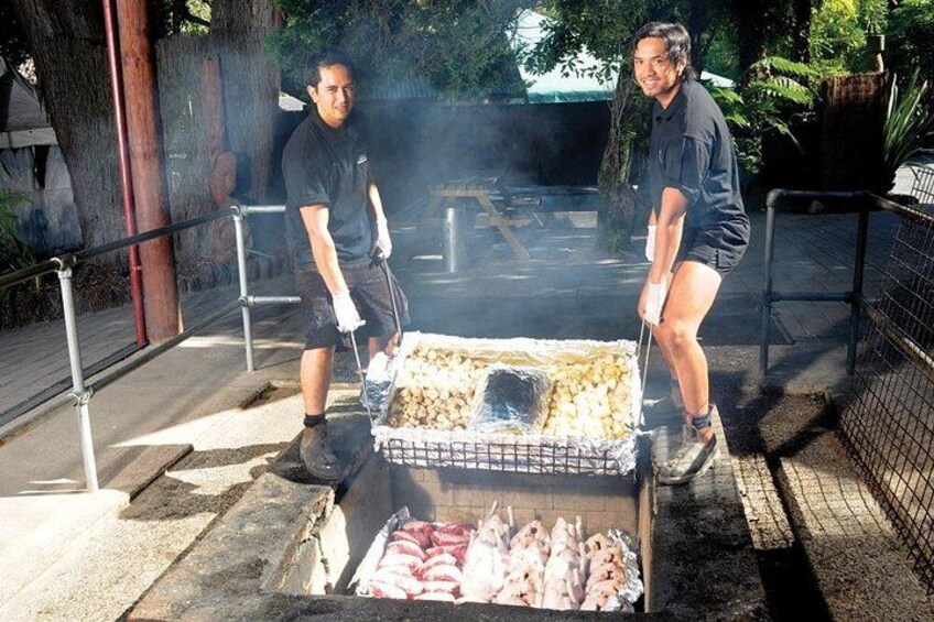 Traditional hangi - ground oven 2
