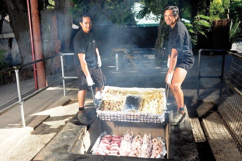 Traditional hangi - ground oven 4