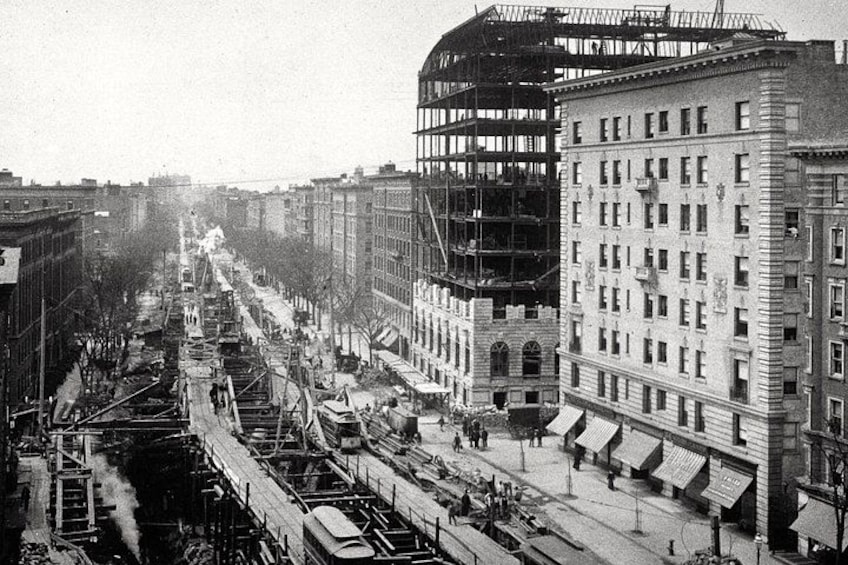 Near where I live, over 115 years ago and that is my line, the original line, being built. 2